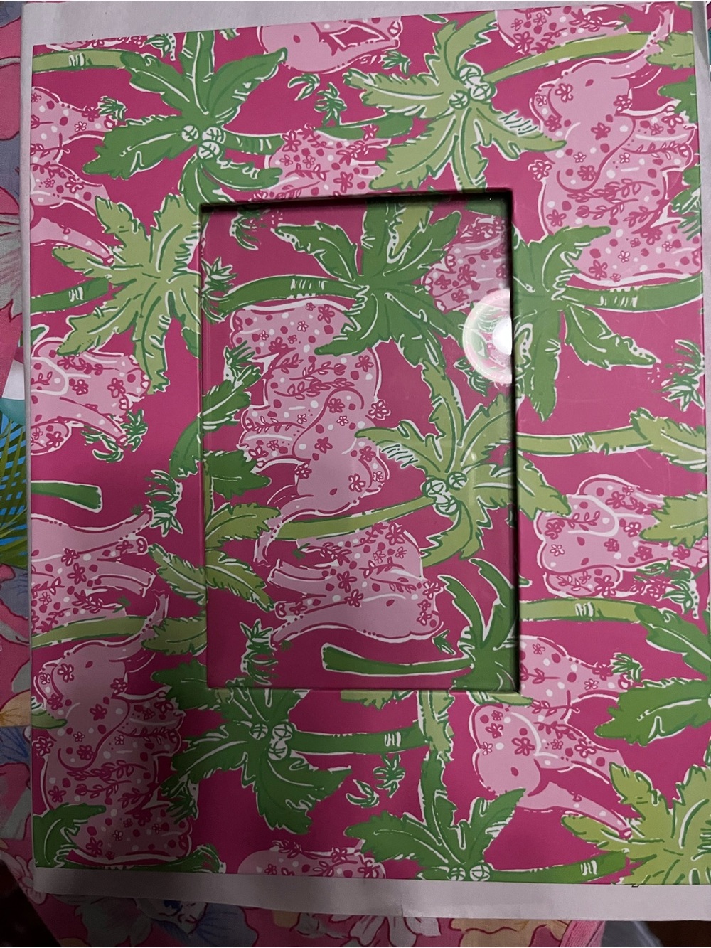 Lilly Pulitzer elephant design frame